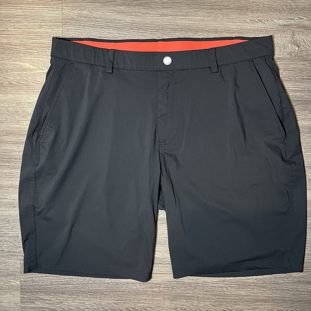 REDVANLY Hanover Golf Shorts Men's XL Black 9" Pull On Stretch Performance EUC